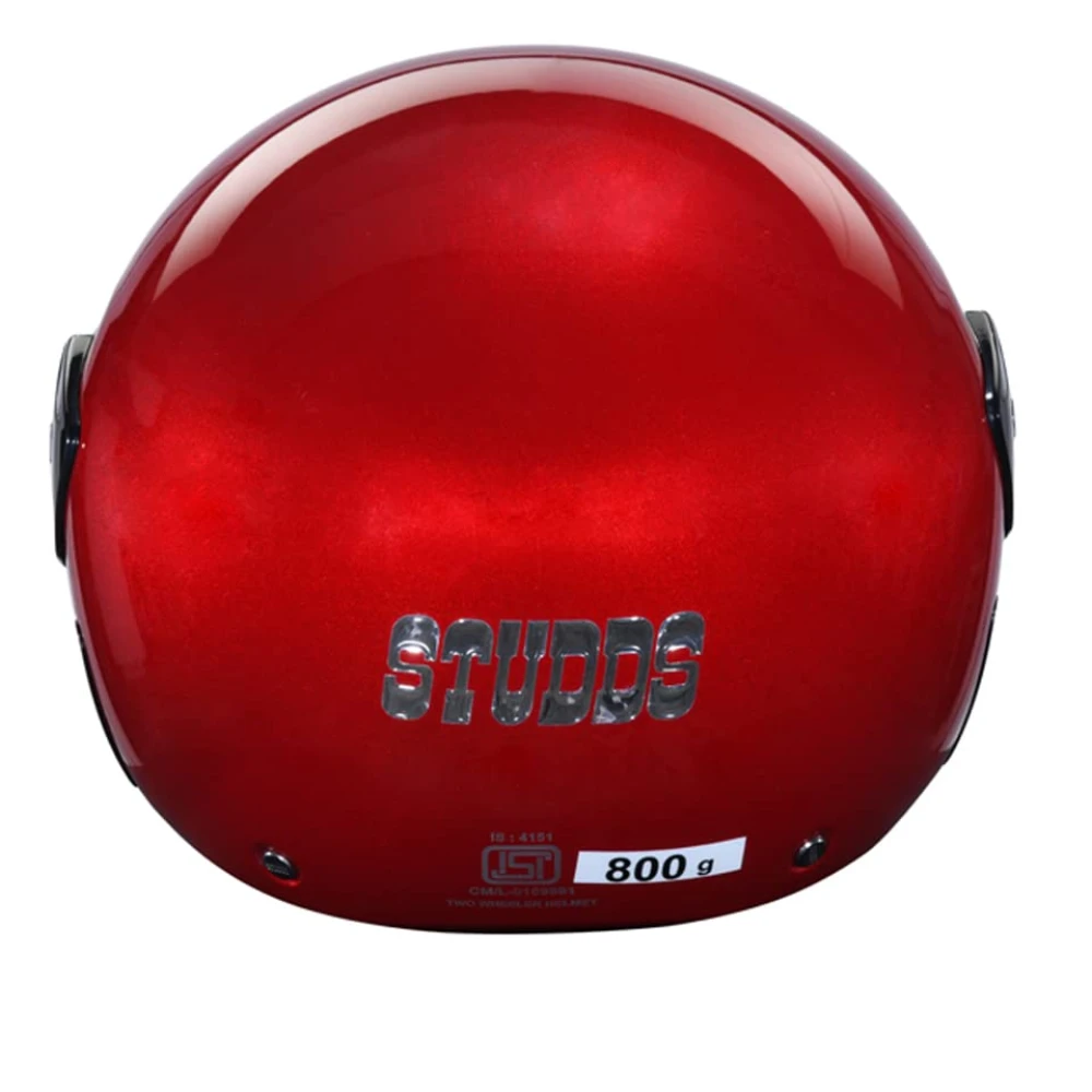 Studds FEMM Super Open Face Helmet (Cherry Red, XS)