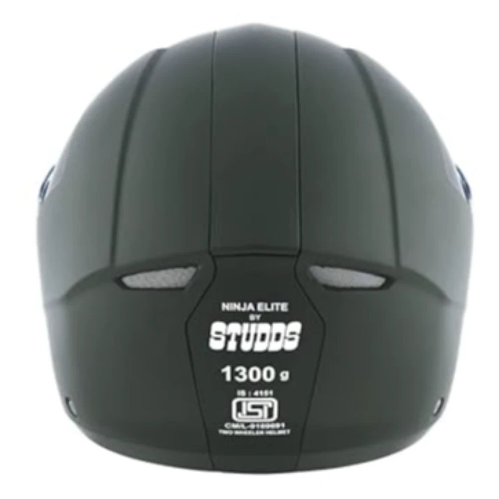 Studds Ninja Elite SUPER Flip Up Full Face Helmet (Military Green, XL)