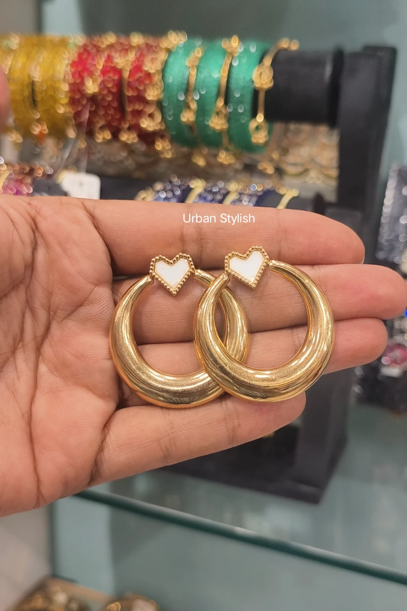 NOOR STAINLESS STEEL EARRINGS