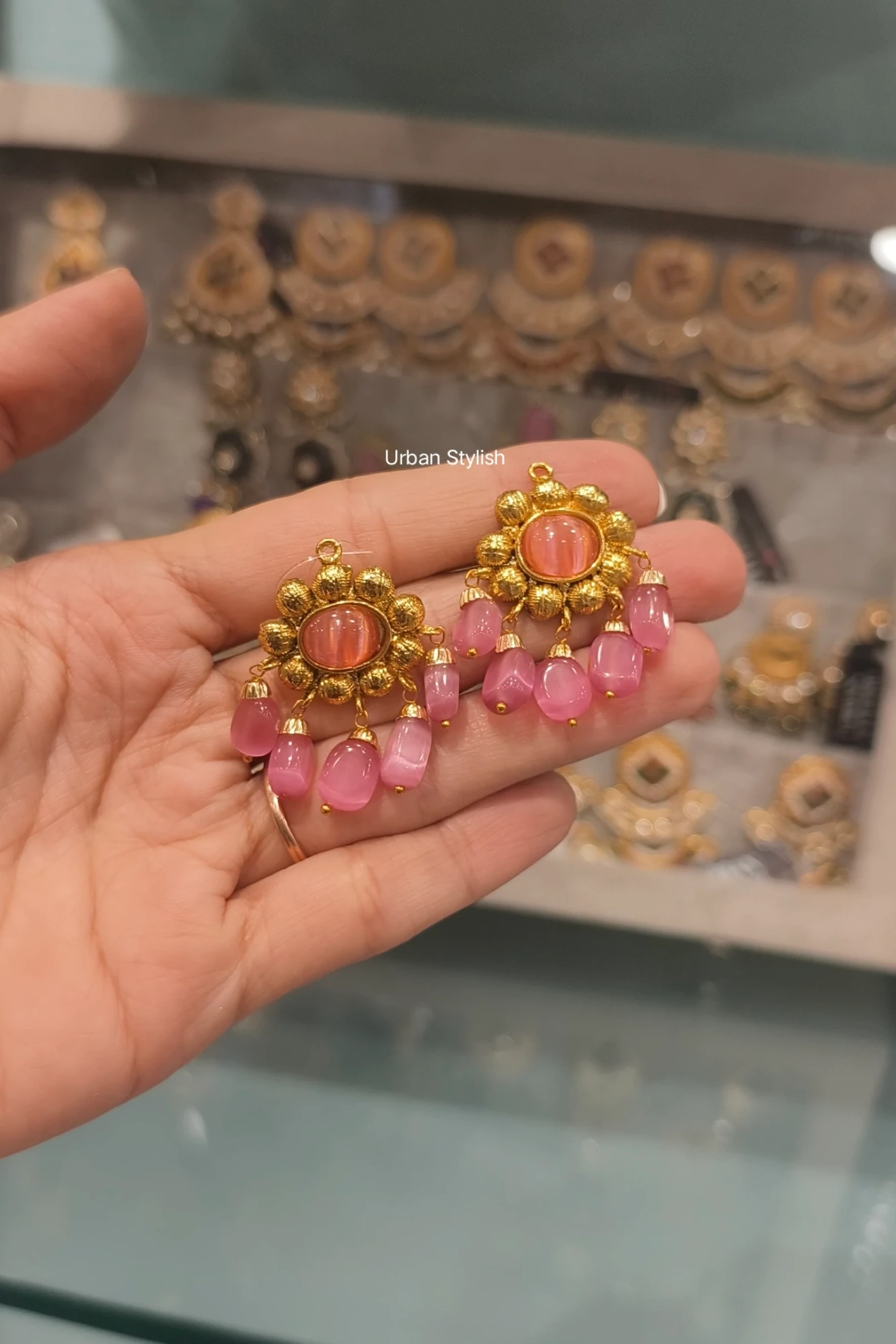 NASAR GOLD PLATED EARRINGS