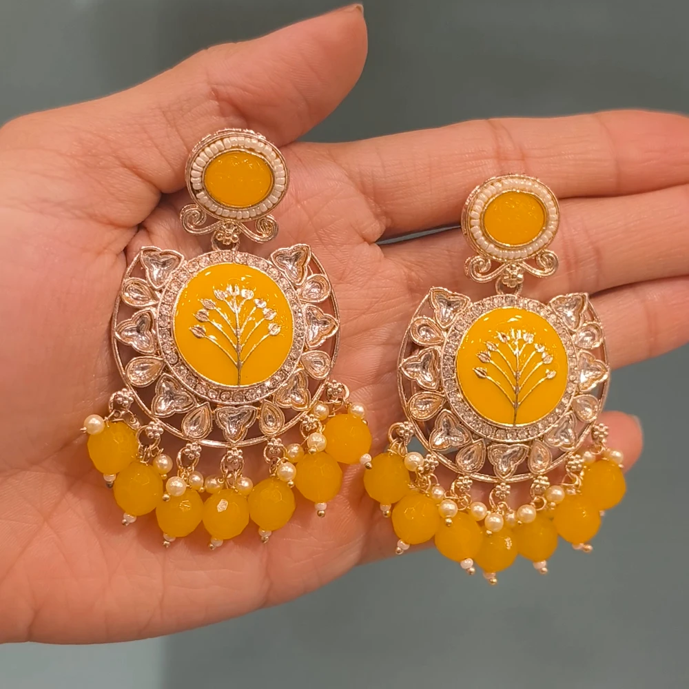 YELLOW SABYASACHI EARRINGS