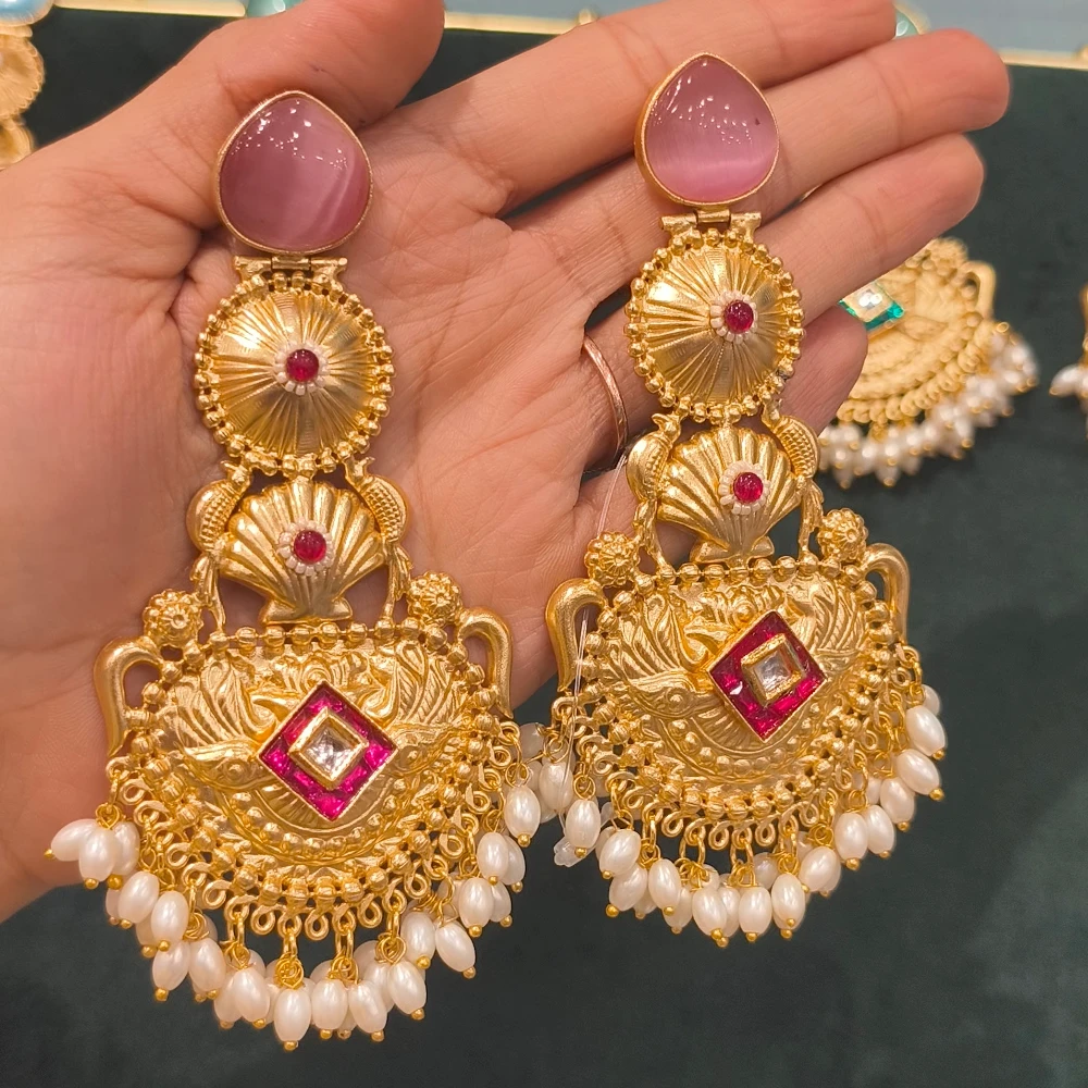 RAHA PINK GOLD REPLICA EARRINGS