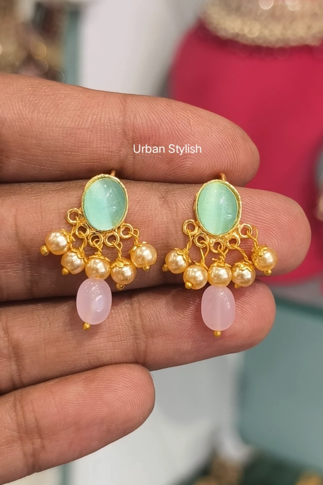 HANIA SMALL GOLD LOOK EARRINGS