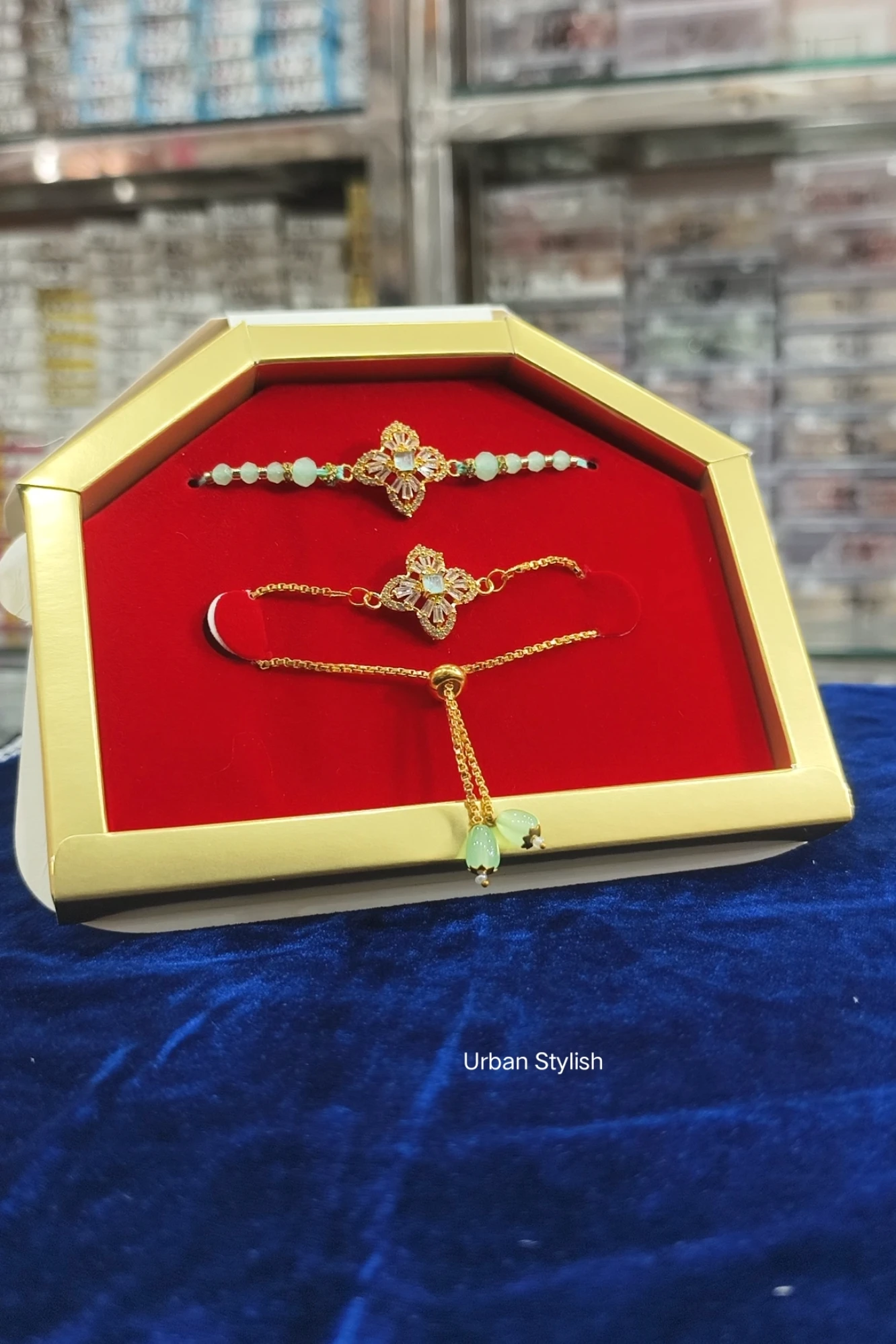 GUL E NOOR PISTA FLOWER BHAI BHABHI RAKHI (8301)