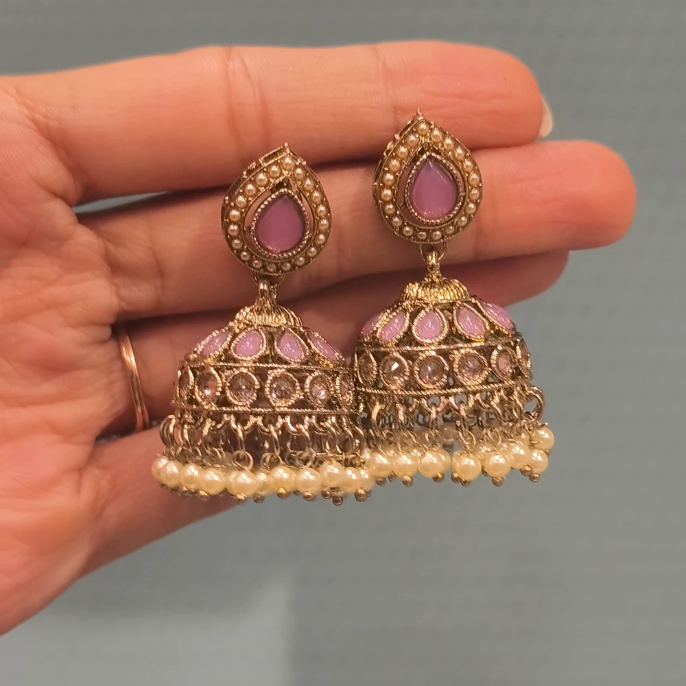 AZZEZ LAVENDER PAKISTANI JHUMKI
