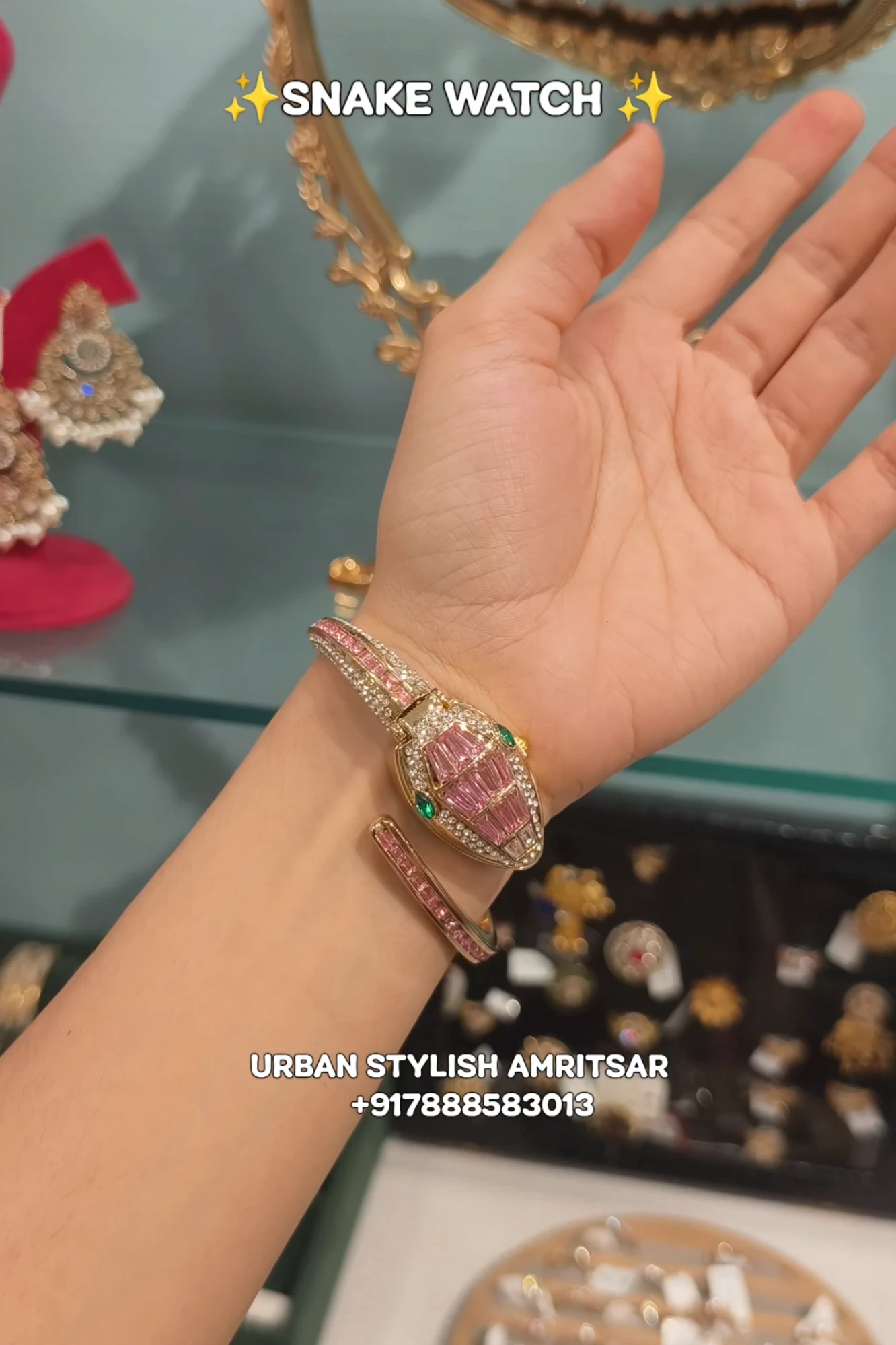 JOYA FANCY PINK SNAKE WATCH (A17)