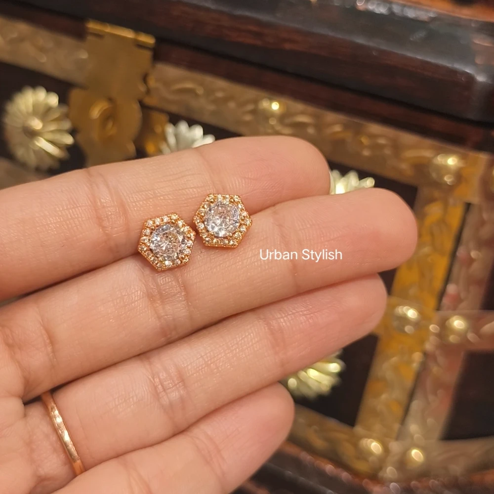 NOOR AMERICAN DIAMOND STUDS