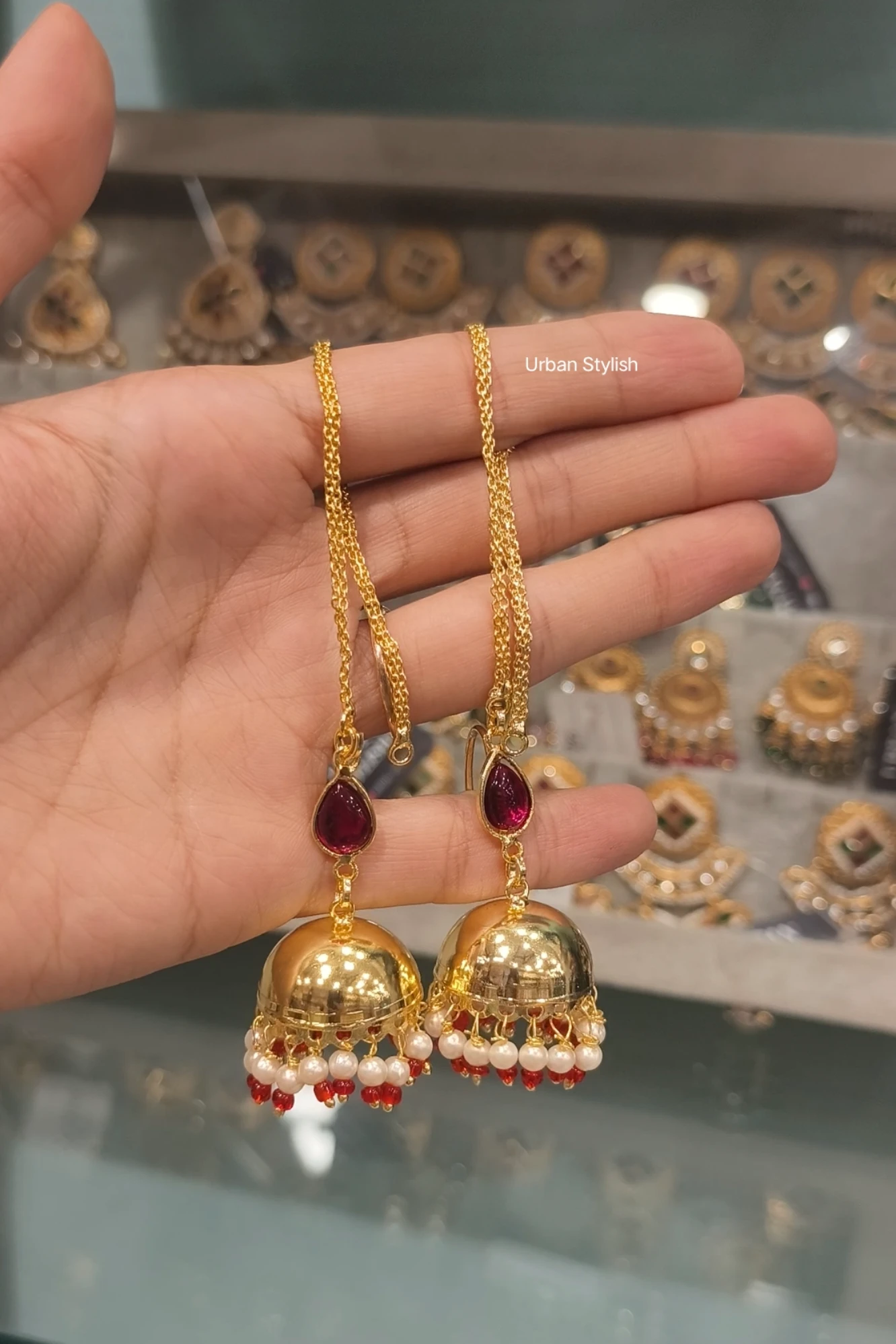 GOLD LOOK BIG JHUMKI