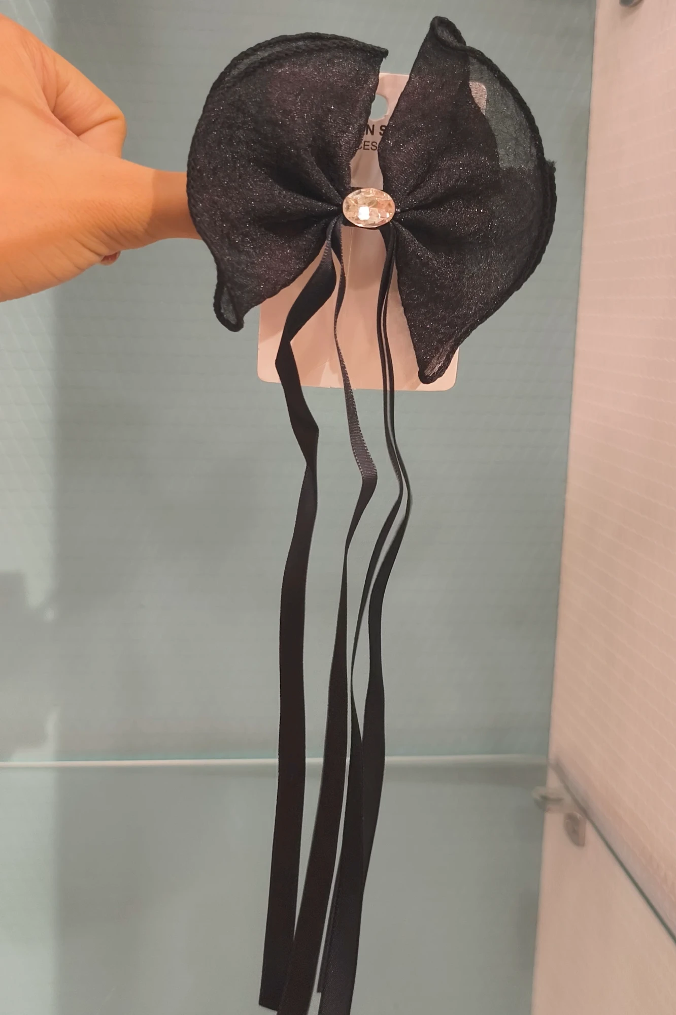INES BLACK HAIR BOW