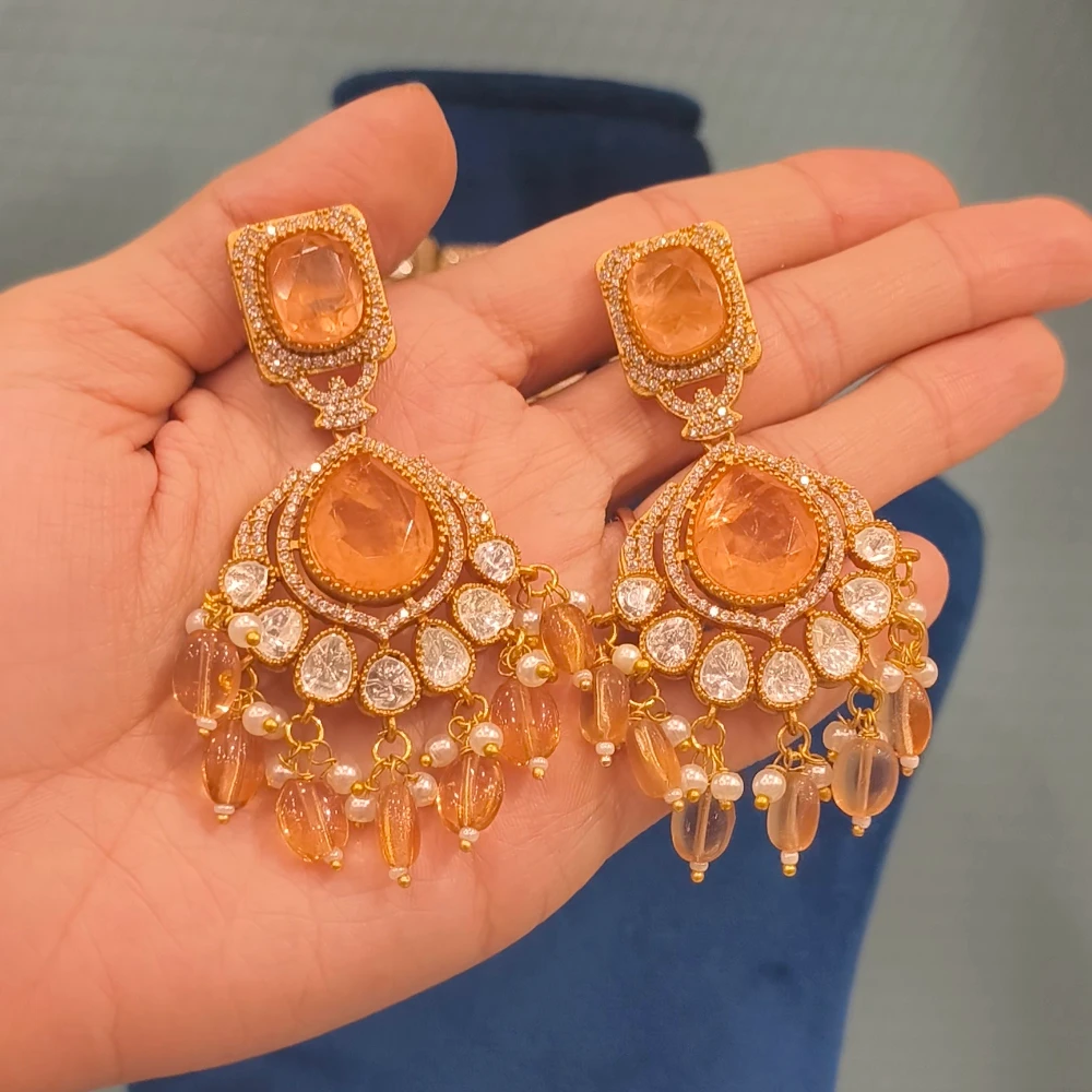 ERA RUST MOISSANITE CHOCKER AND EARRINGS