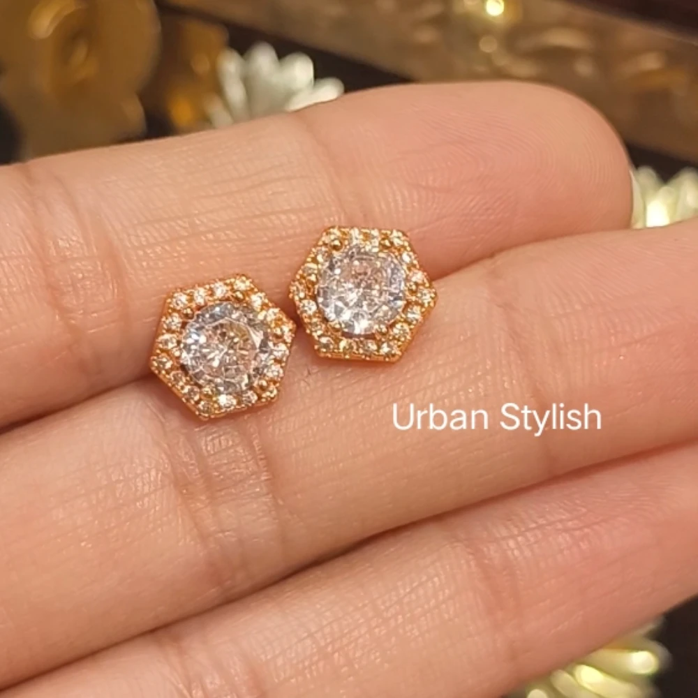 NOOR AMERICAN DIAMOND STUDS