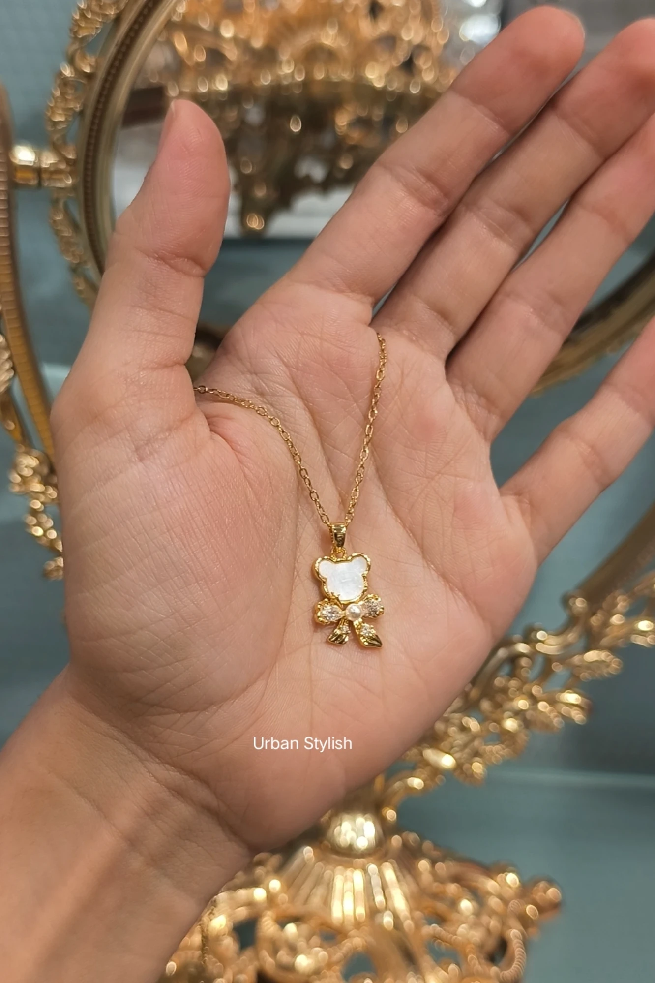 WHITE GOLDEN STAINLESS STEEL CHAIN (A4)