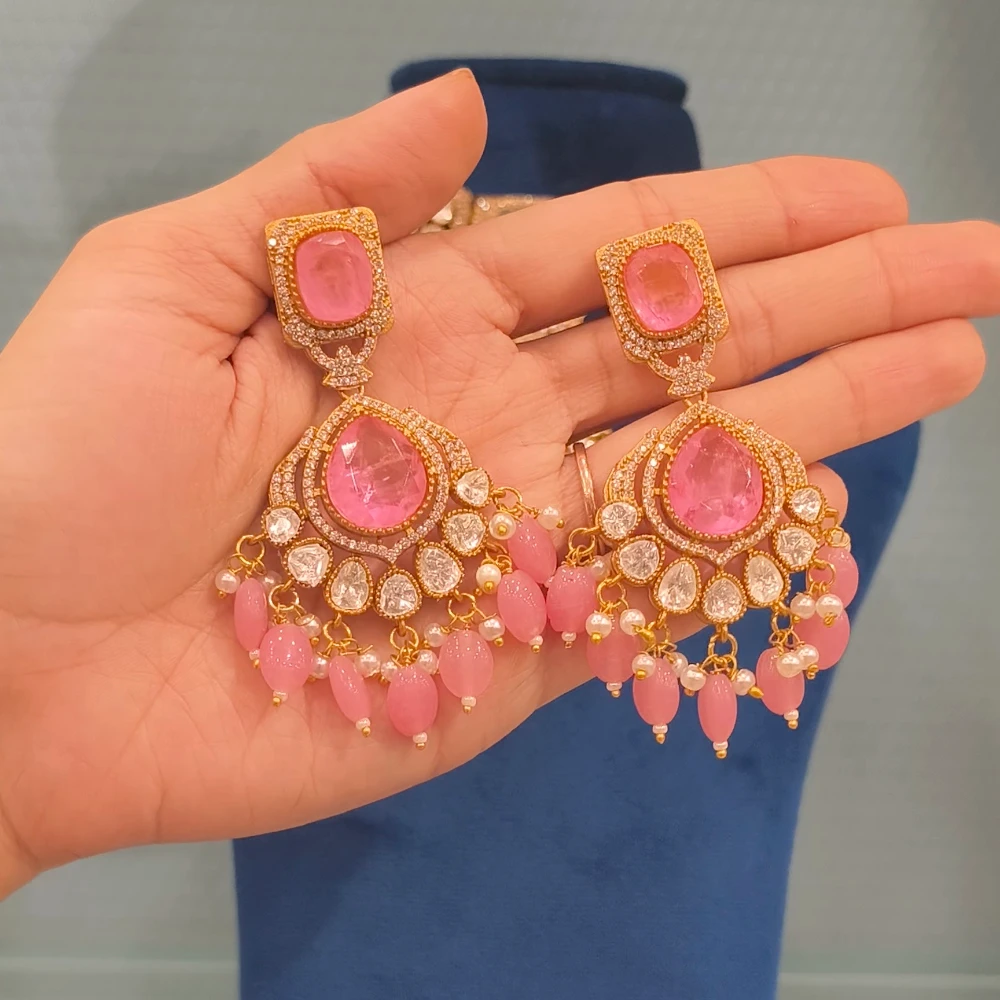 ERA PINK MOISSANITE CHOCKER AND EARRINGS