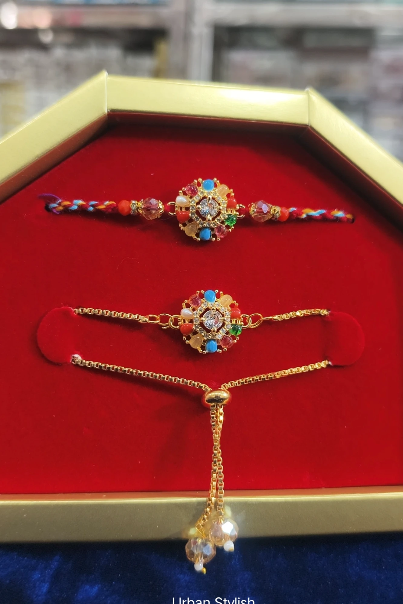 MULTI COLOUR BHAI BHABHI RAKHI (8158)