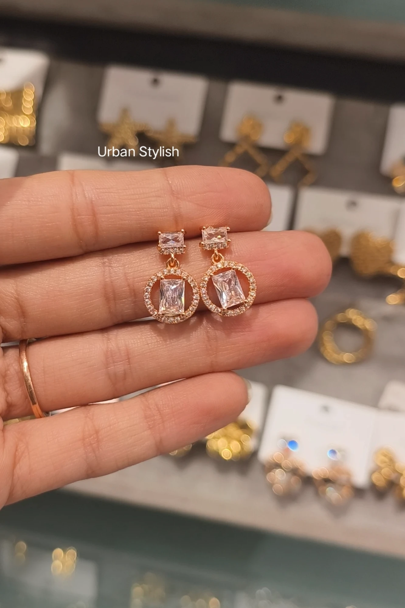 ROSE FACED FANCY EARRINGS