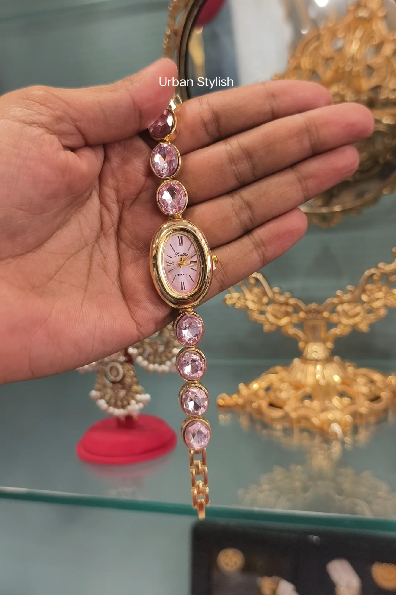 NOOR GOLDEN PINK FANCY WATCH (A16)