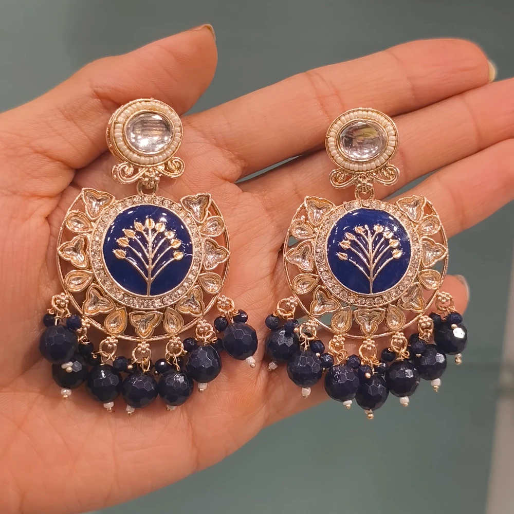 NAVY SABYASACHI EARRINGS