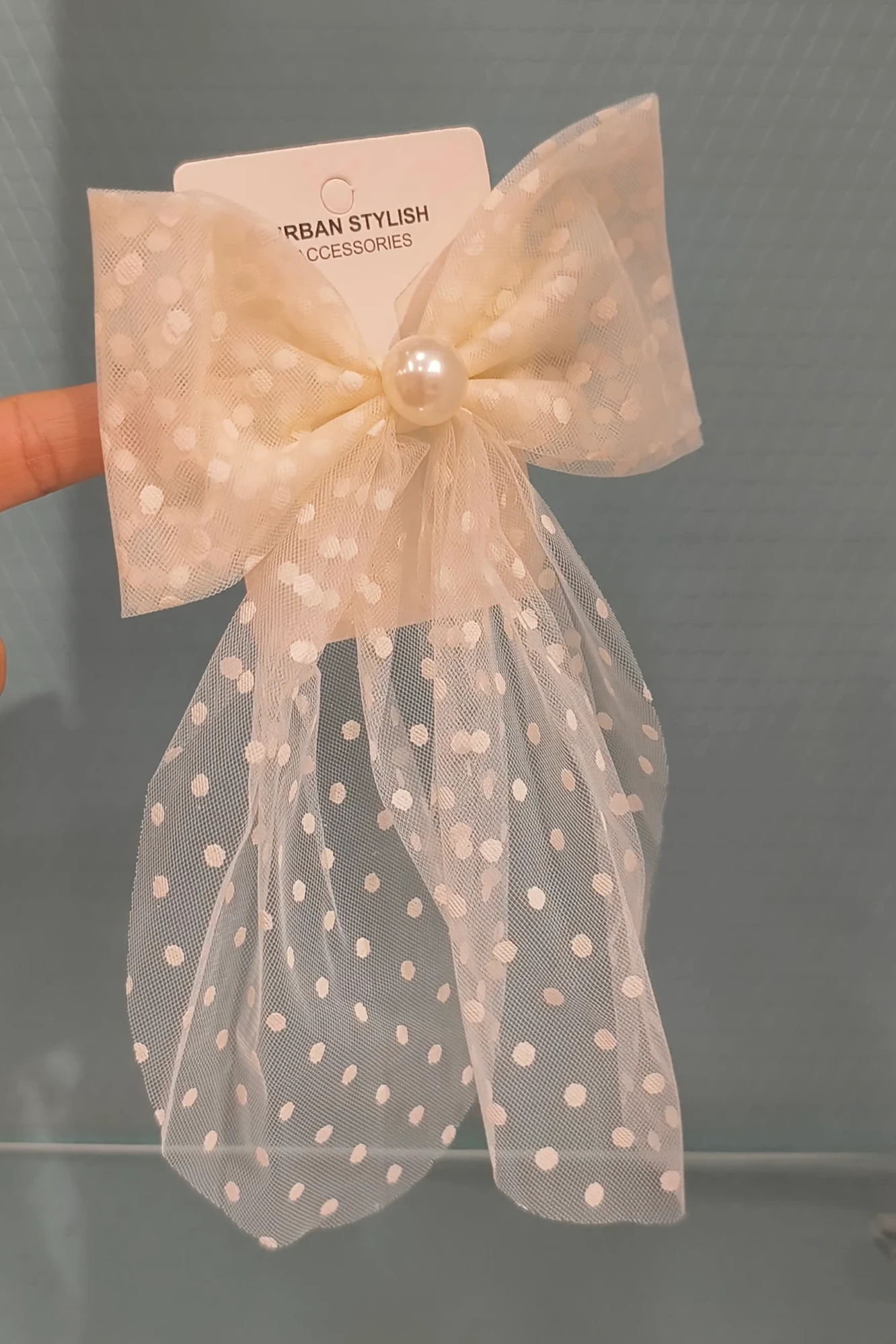 NAJMA CREAM HAIR BOW
