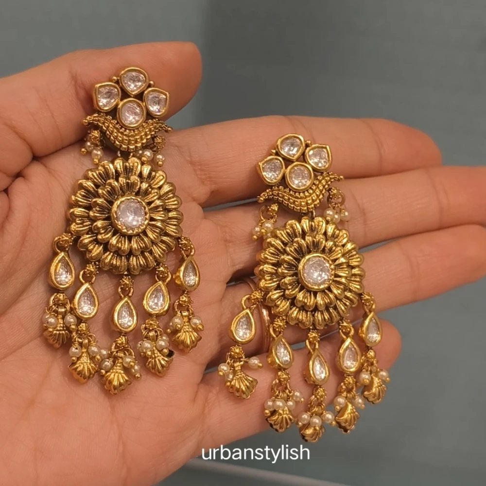 HALA ANTIQUE GOLD PLATED NECKLACE WITH EARRINGS