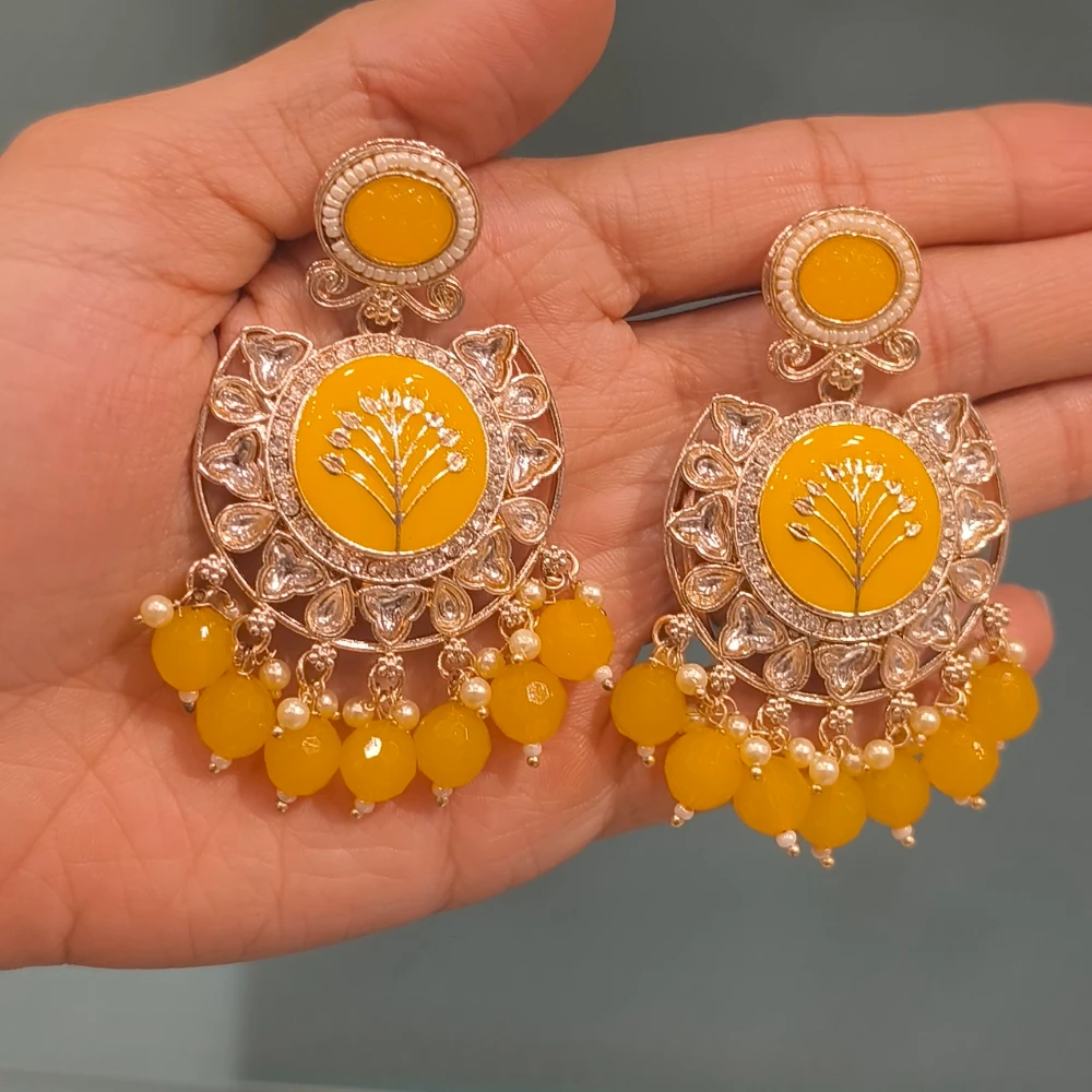 YELLOW SABYASACHI EARRINGS