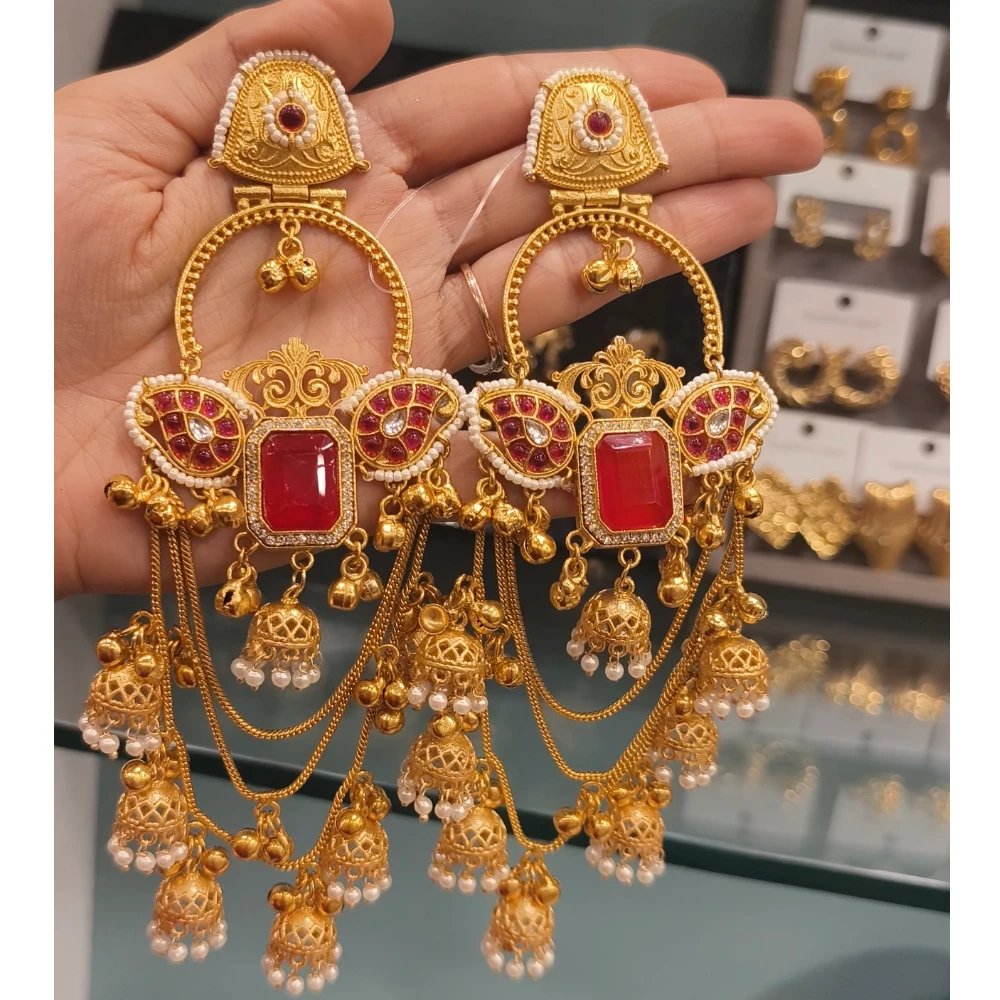 ERA ORANGE KASHMIRI EARRINGS