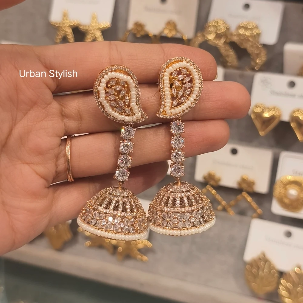 RAMZA MOISSANITE JHUMKI