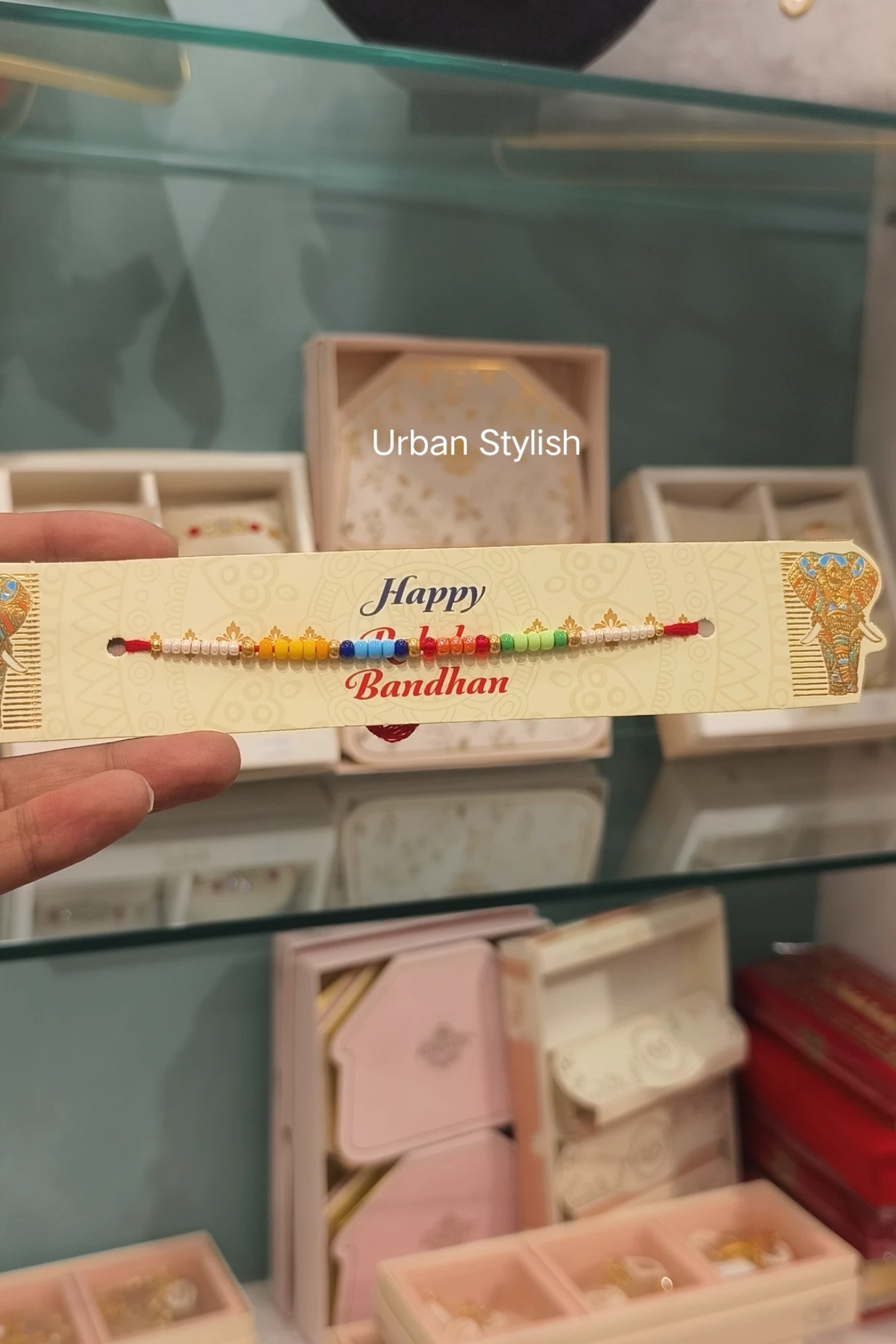 MULTICOLORED MOTI RAKHI (A13)