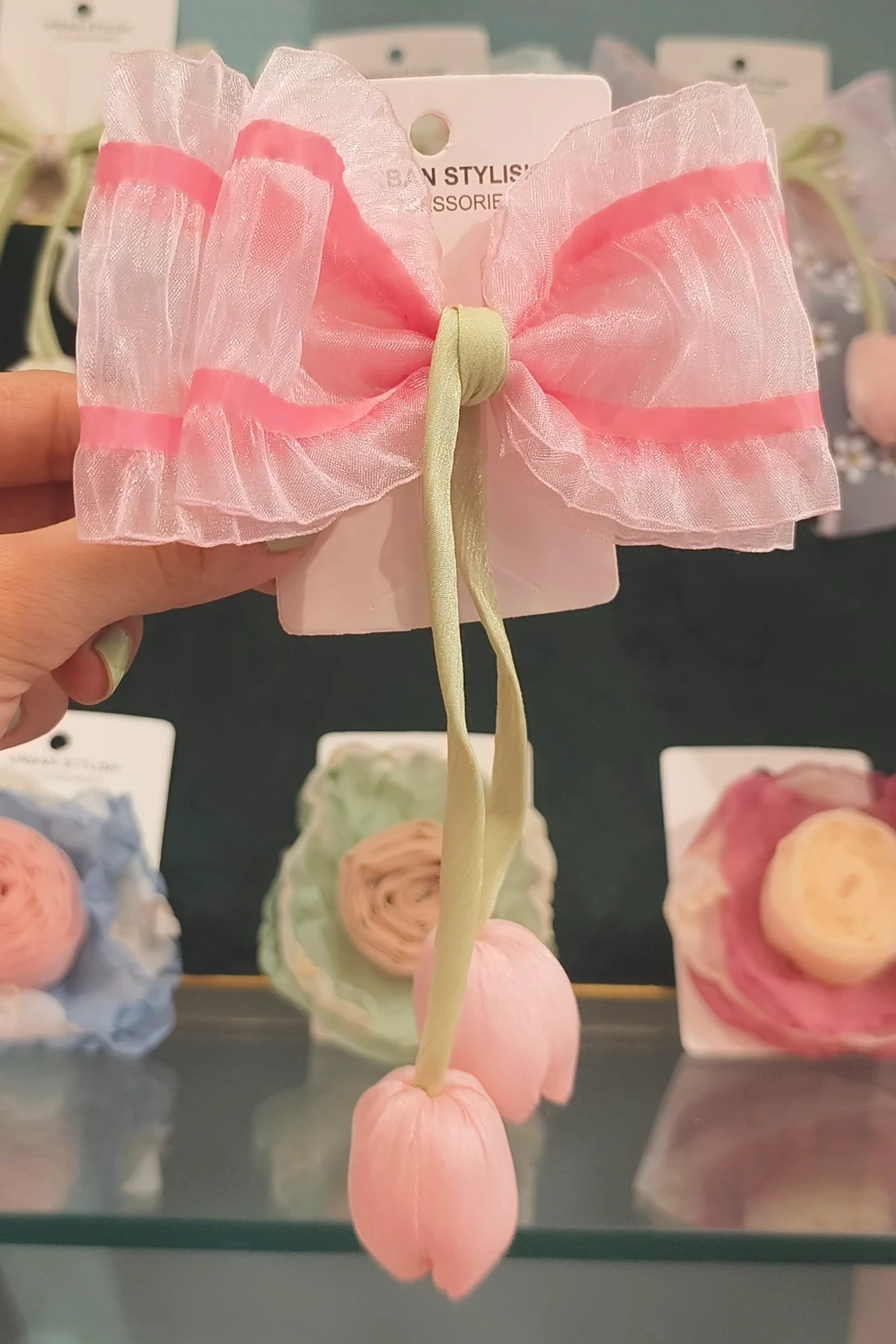 PINK TULIP BOW