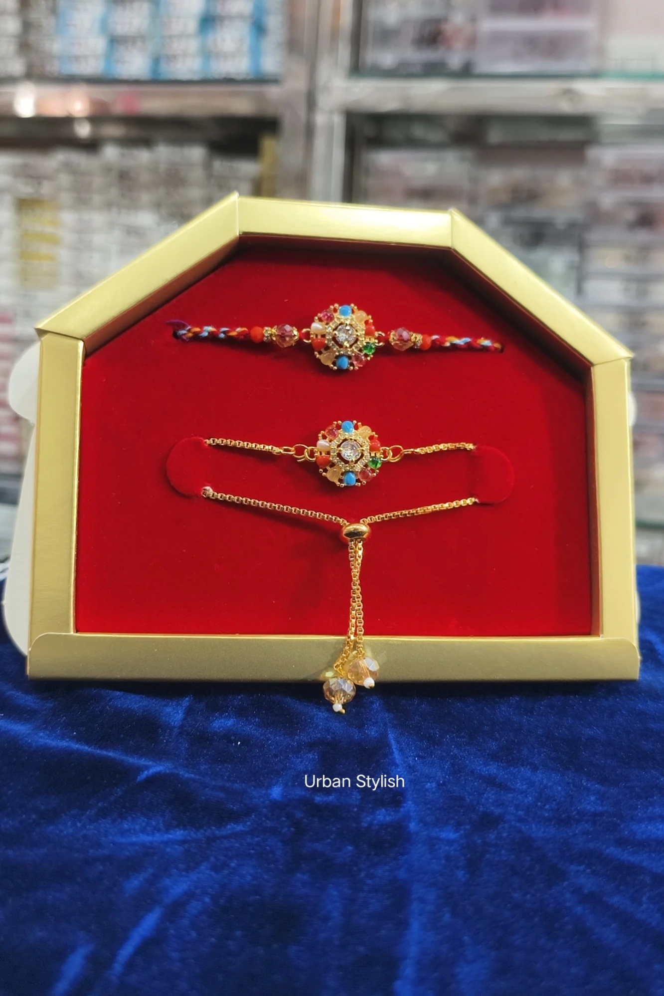MULTI COLOUR BHAI BHABHI RAKHI (8158)