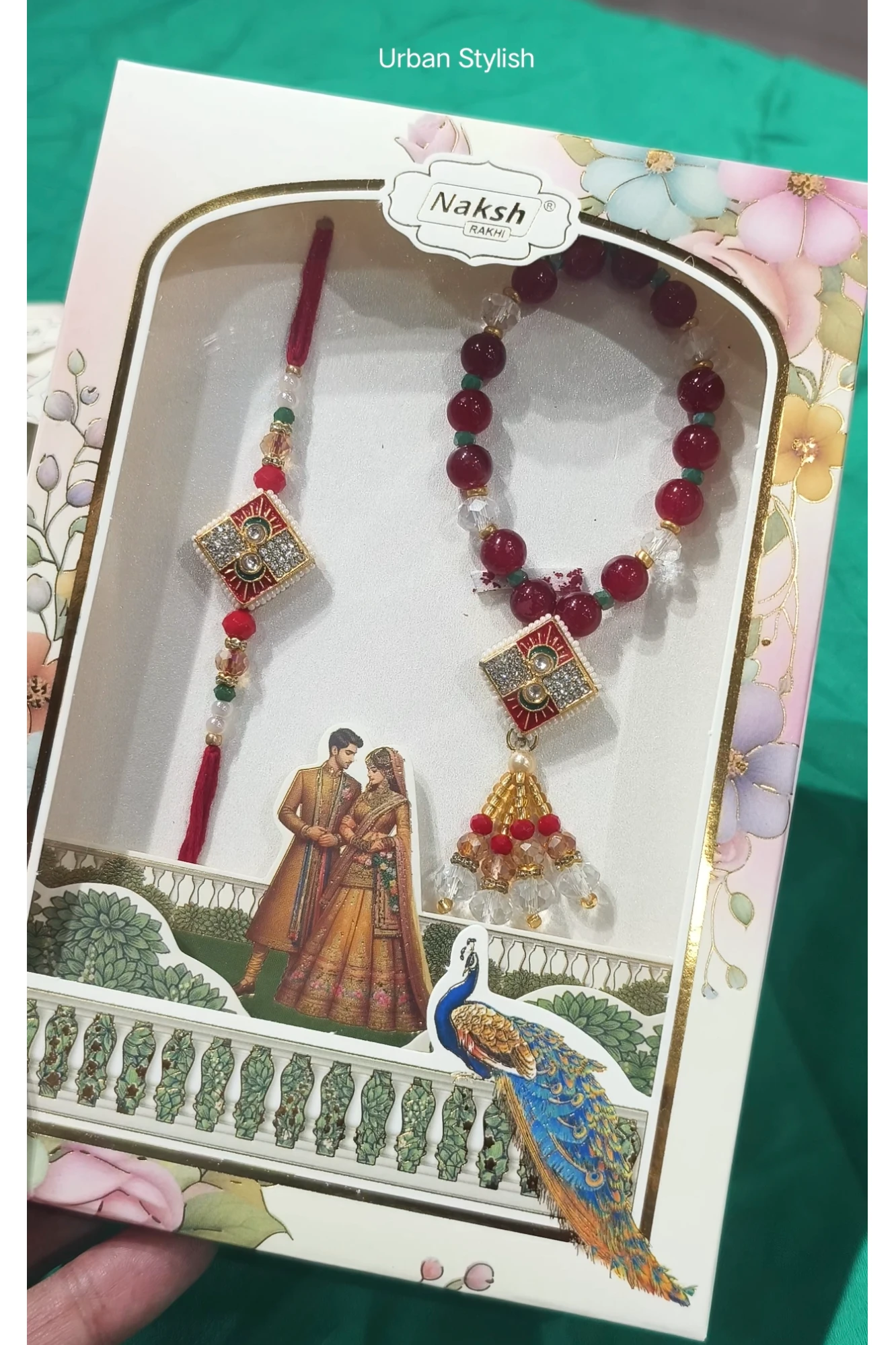 LOVLY PAIR MEHROON COMBO RAKHI (4214)