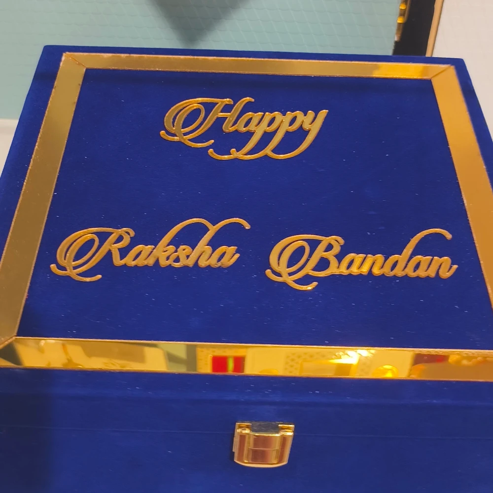 BLESSING TO BROTHER BLUE RAKHI HAMPER BOX