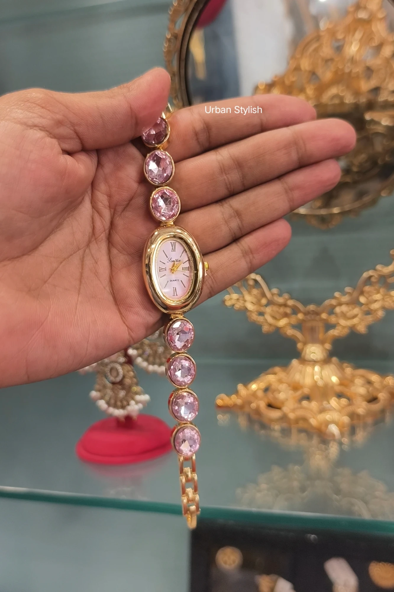 NOOR GOLDEN PINK FANCY WATCH (A16)