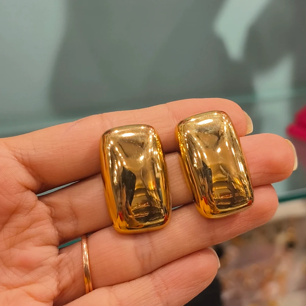 STAINESS STEEL RECTANGULAR EARRINGS