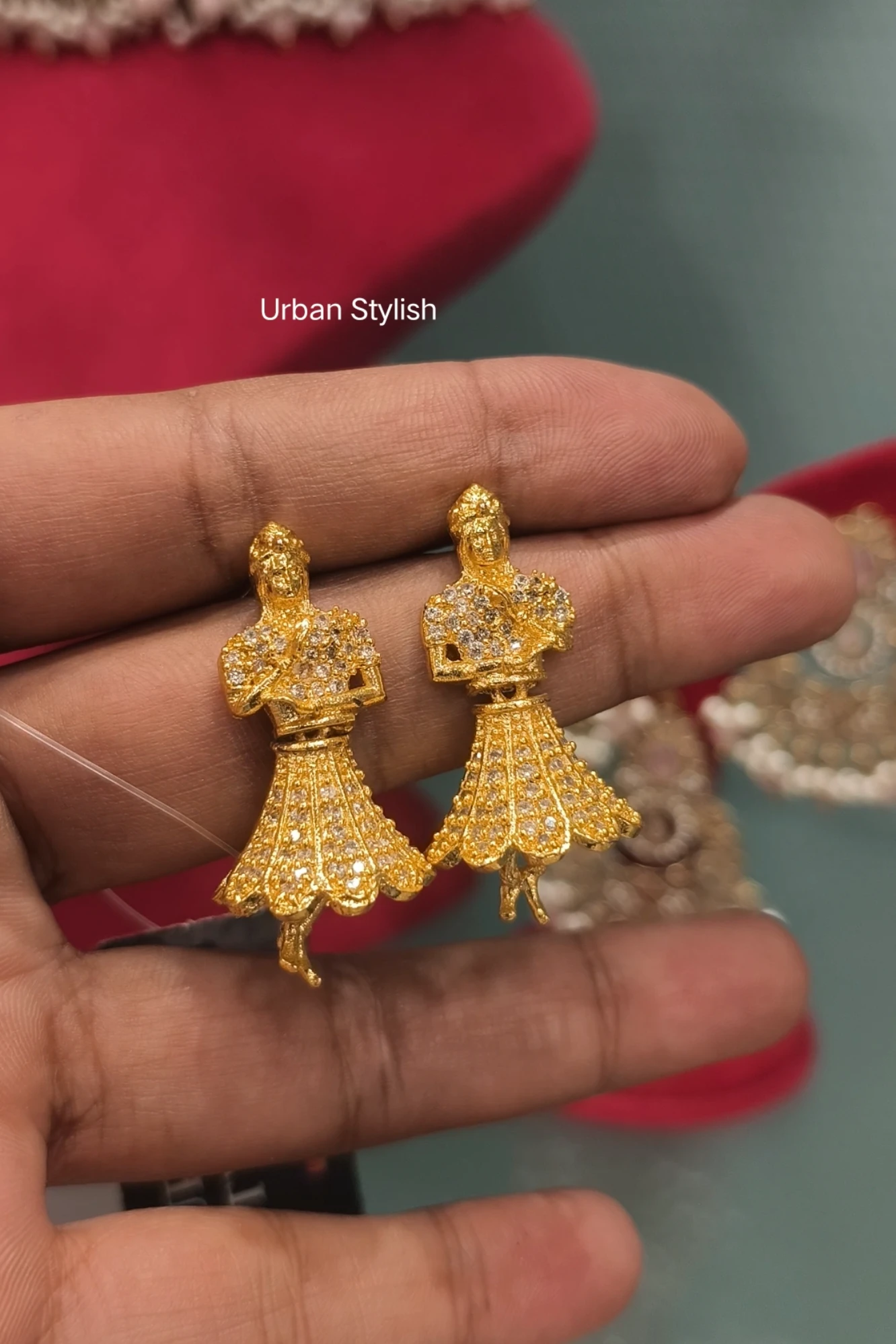 MEHREEN GOLDEN AD EARRINGS (A7)