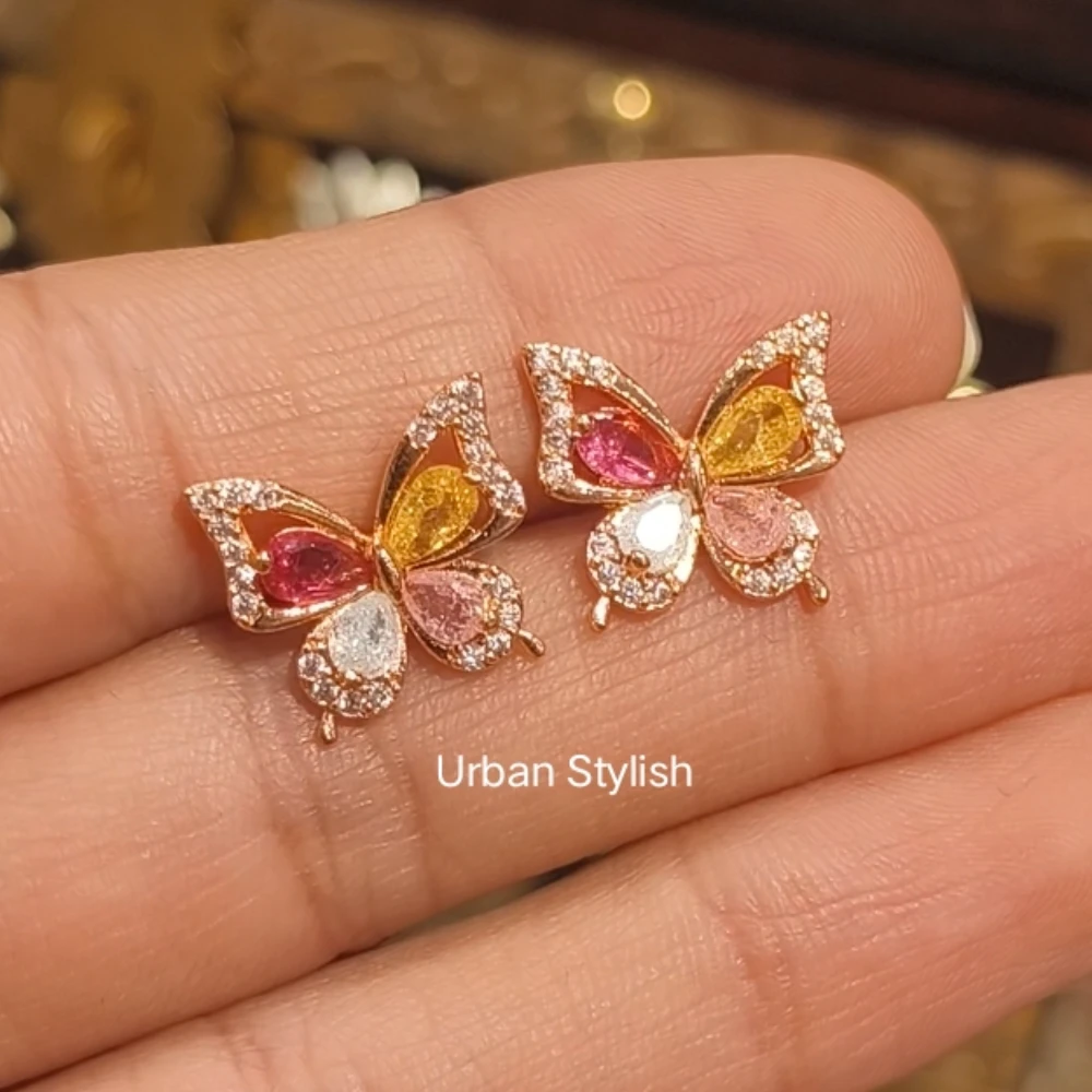 ALYA BUTTERFLY AMERICAN DIAMOND STUDS