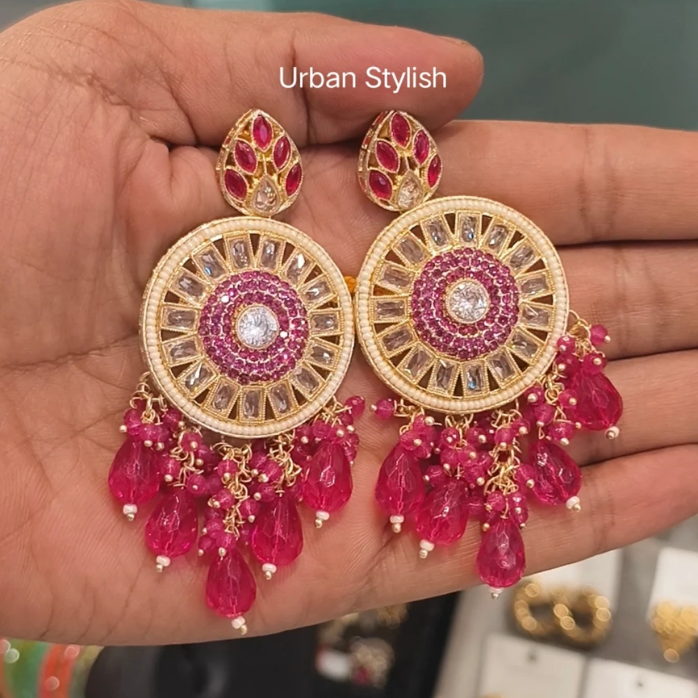 NOOR MAGENTA EARRINGS