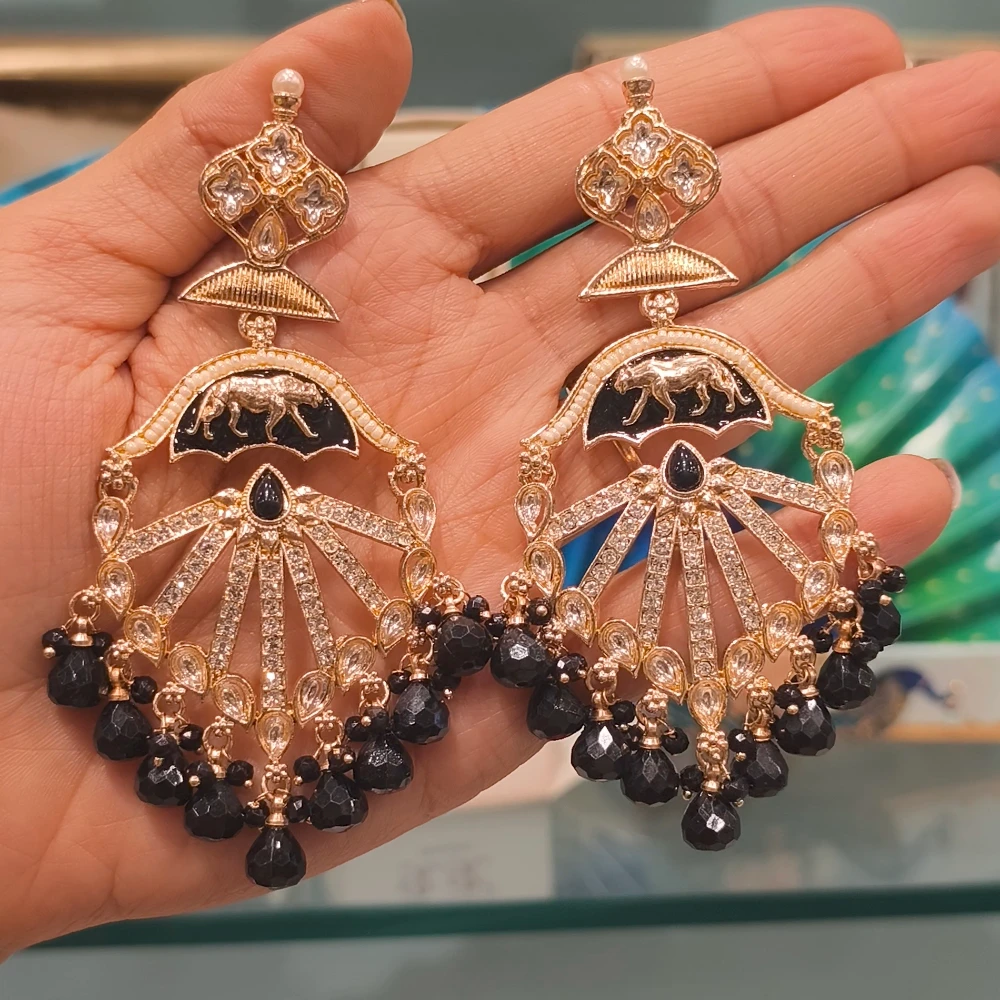 BLACK SABYASACHI EARRINGS
