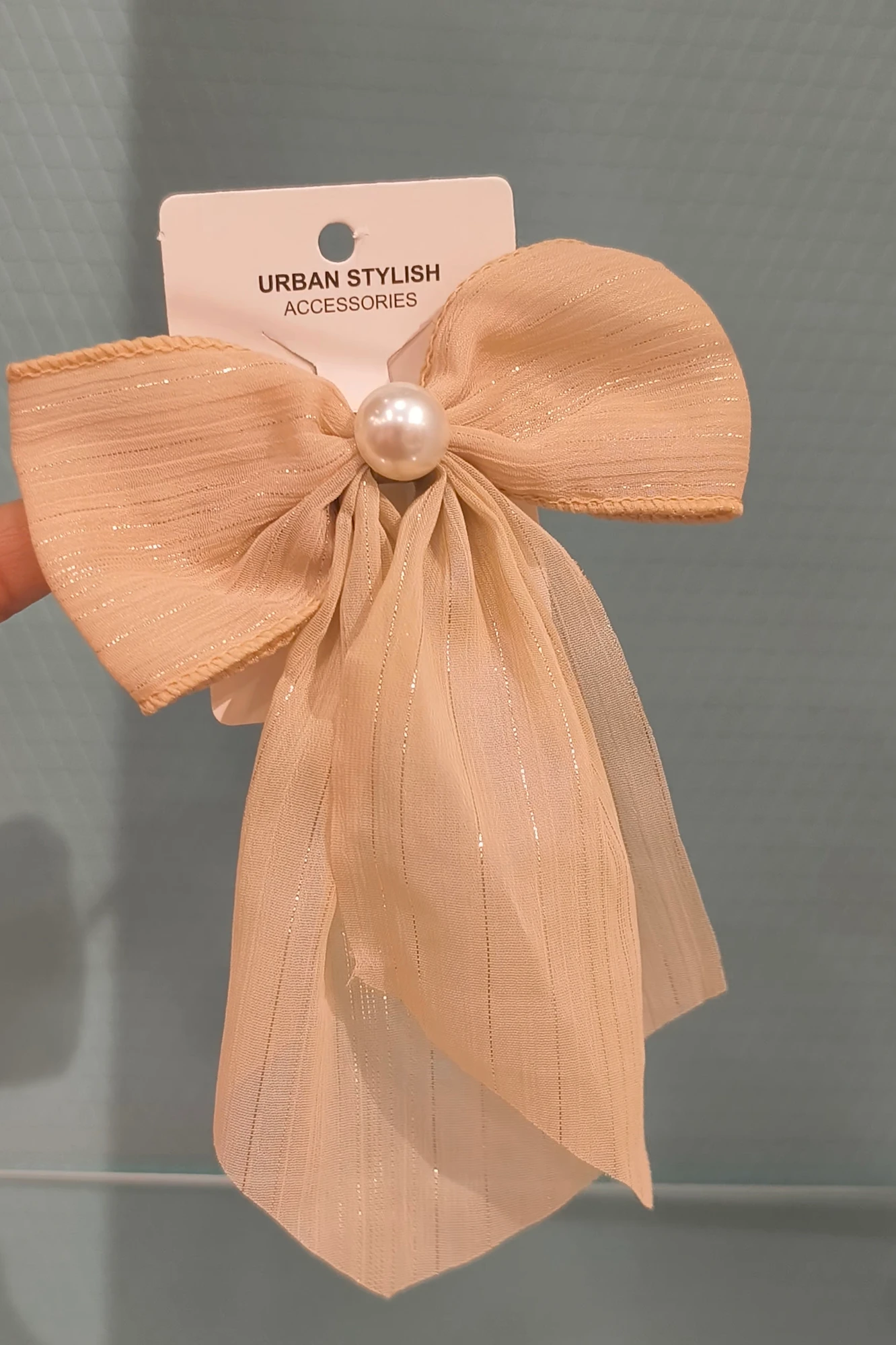 SEHAR BEIGE HAIR BOW