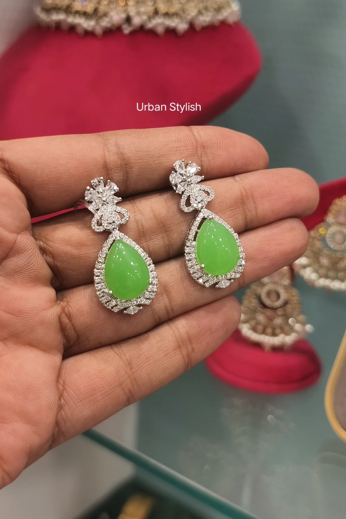 AFSANA GREE AD EARRINGS (A7)