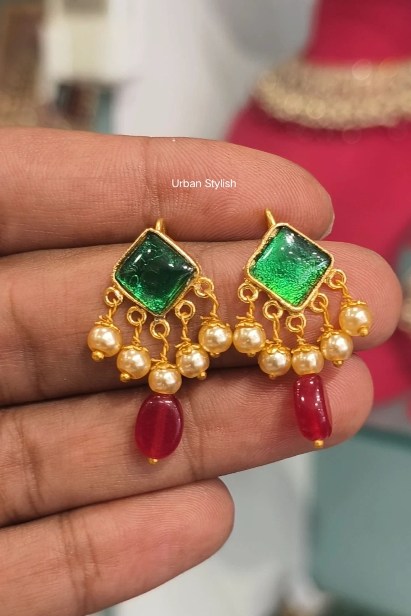 SOFIA SMALL GOLD LOOK EARRINGS