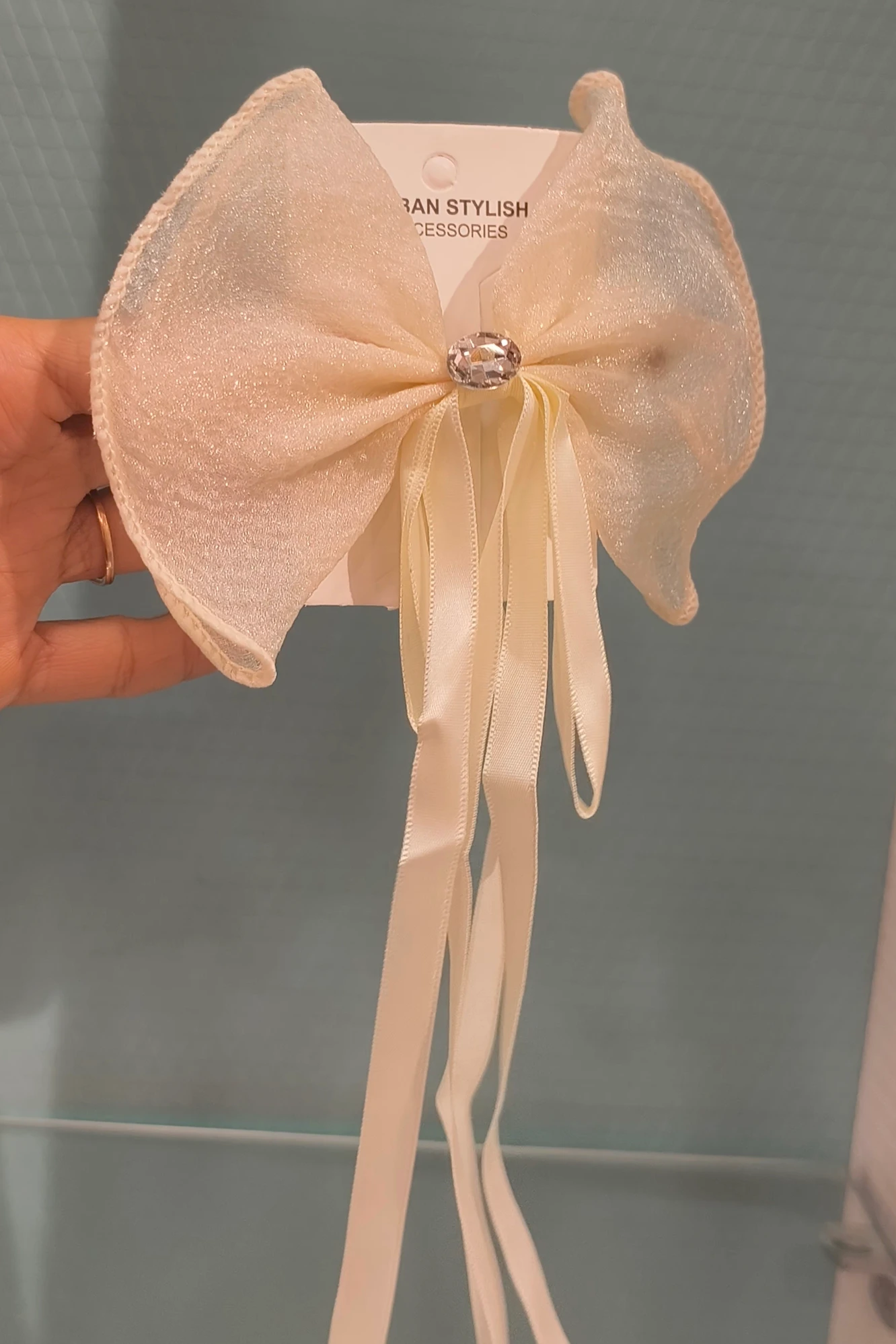 INES CREAM HAIR BOW