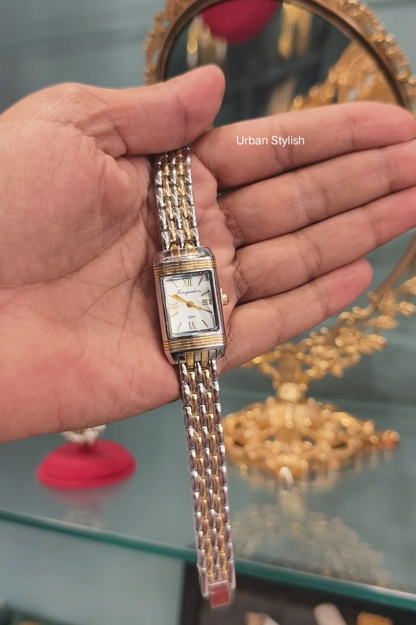 SOFIA SILVER WHITE FANCY WATCH (A16)