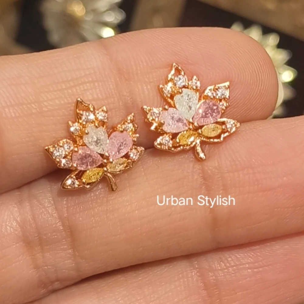 HAFSA FLOWER AMERICAN DIAMOND STUDS