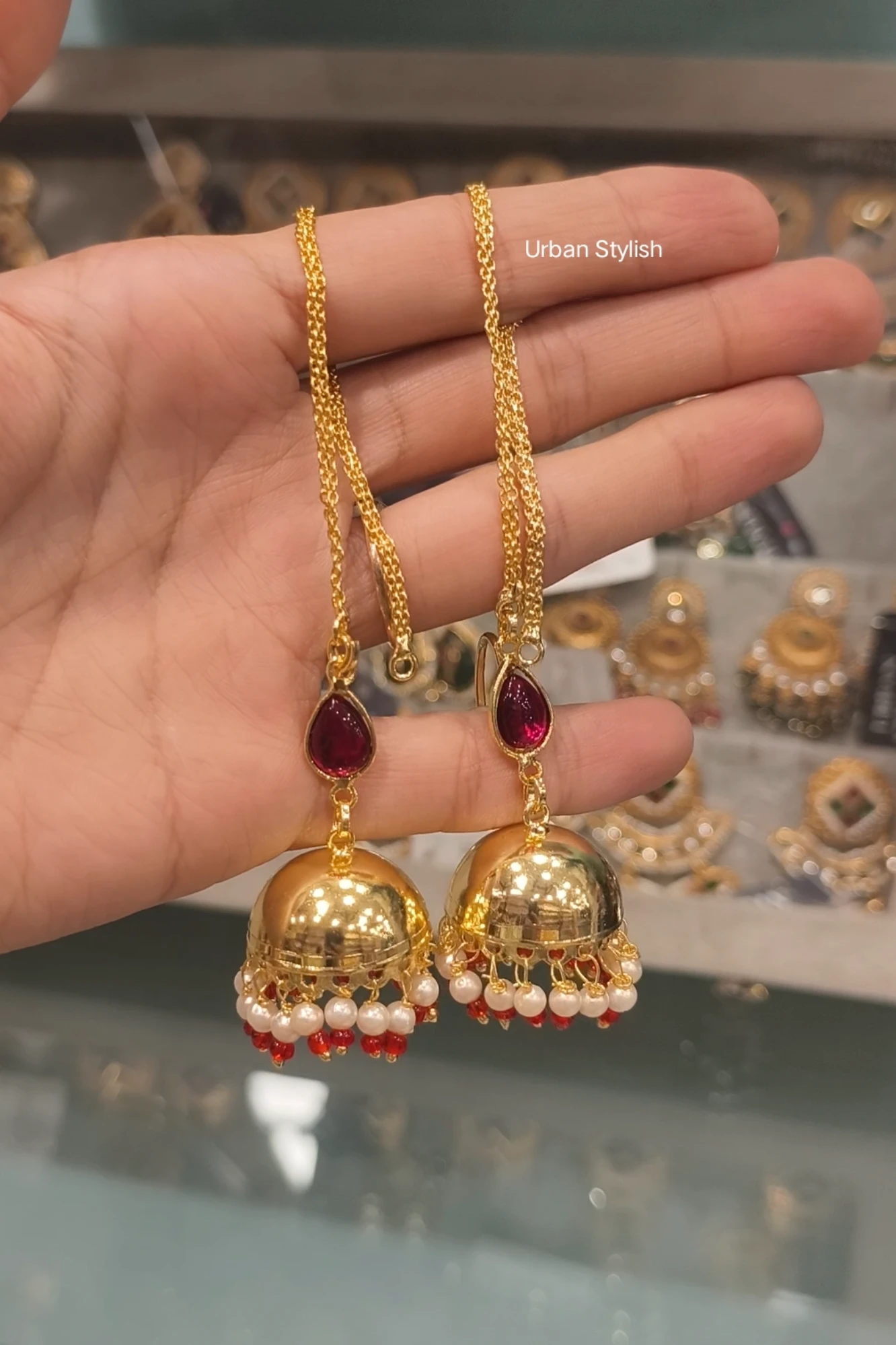 GOLD LOOK BIG JHUMKI