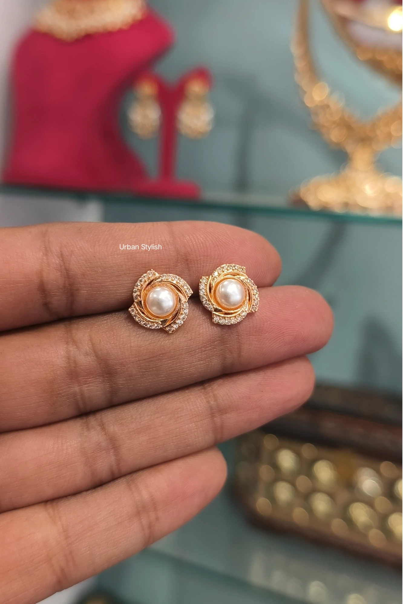 SABEEN AMERICAN DIAMOND STUDS