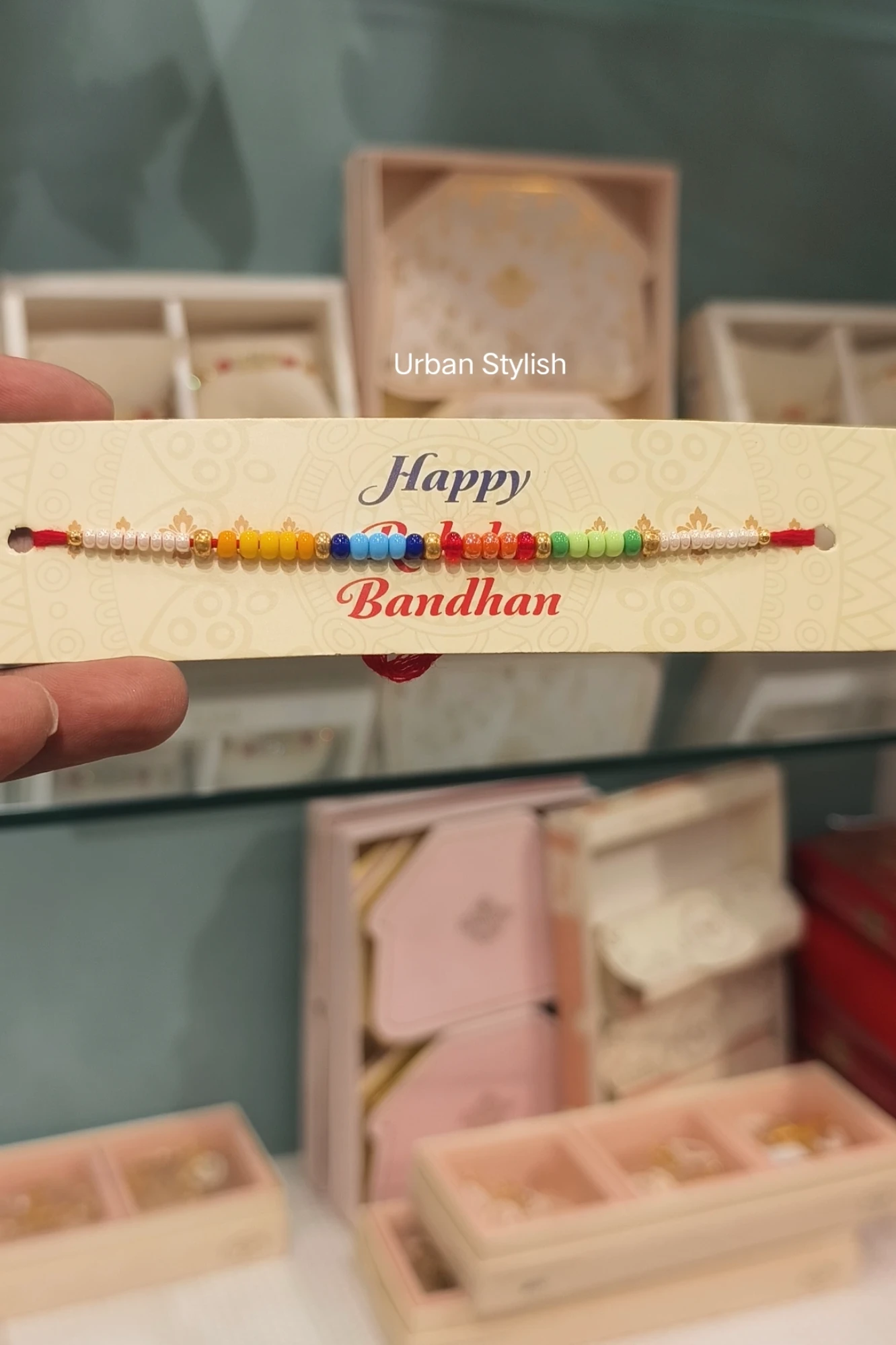 MULTICOLORED MOTI RAKHI (A13)