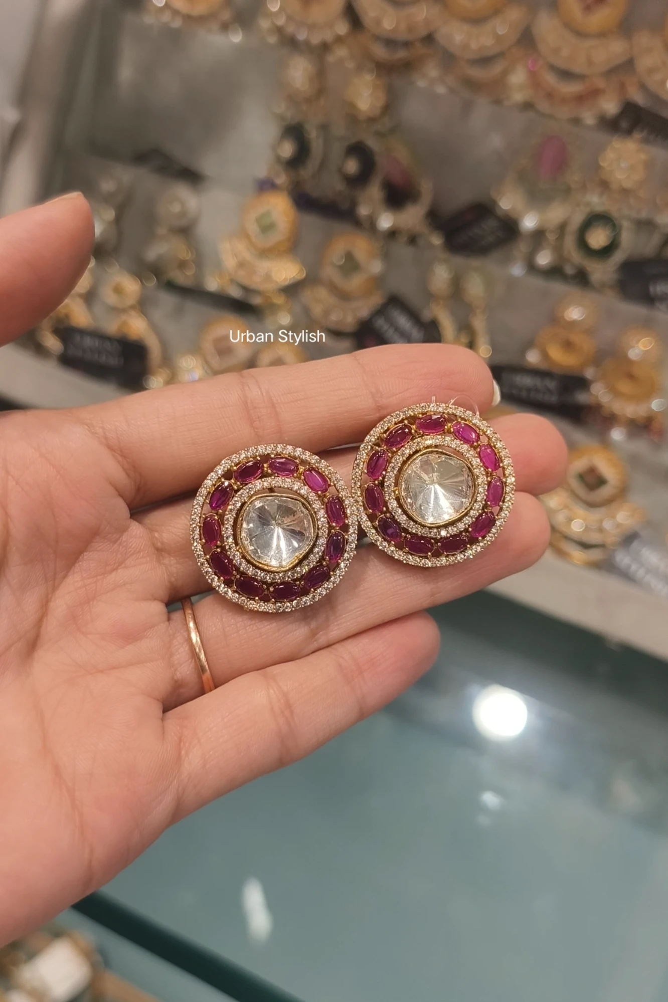 SARAH MOSSIONITE STUDS