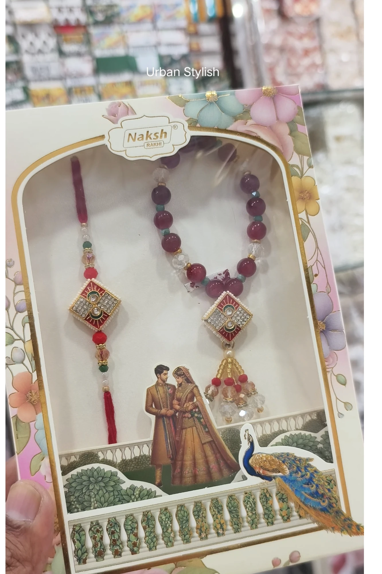 LOVLY PAIR MEHROON COMBO RAKHI (4214)