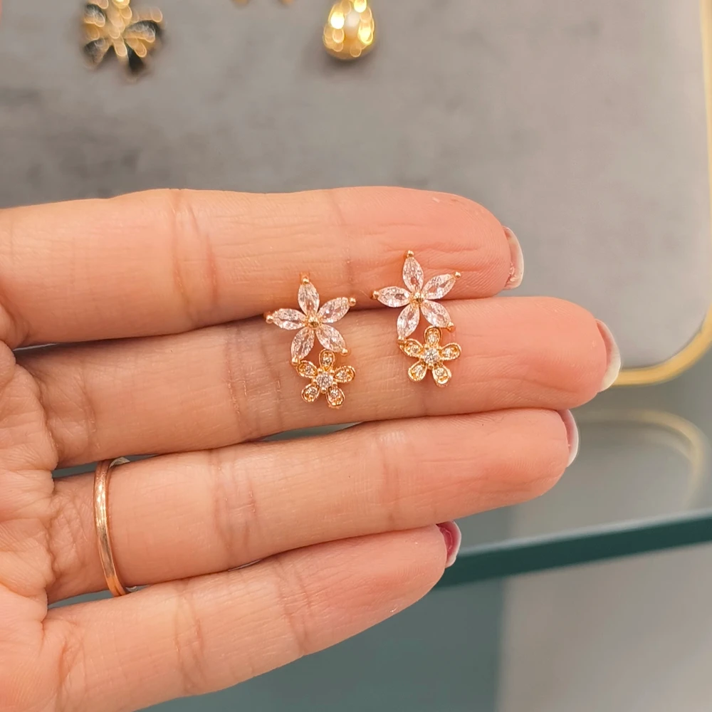 AD FLOWER DROP EARRINGS