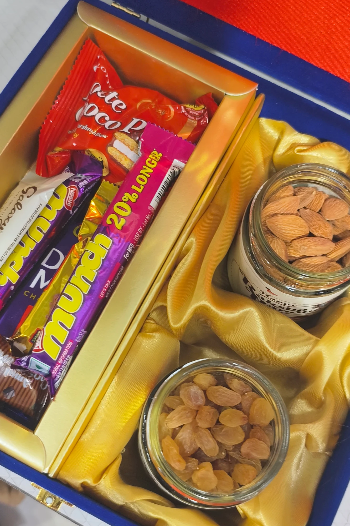 BLESSING TO BROTHER BLUE RAKHI HAMPER BOX
